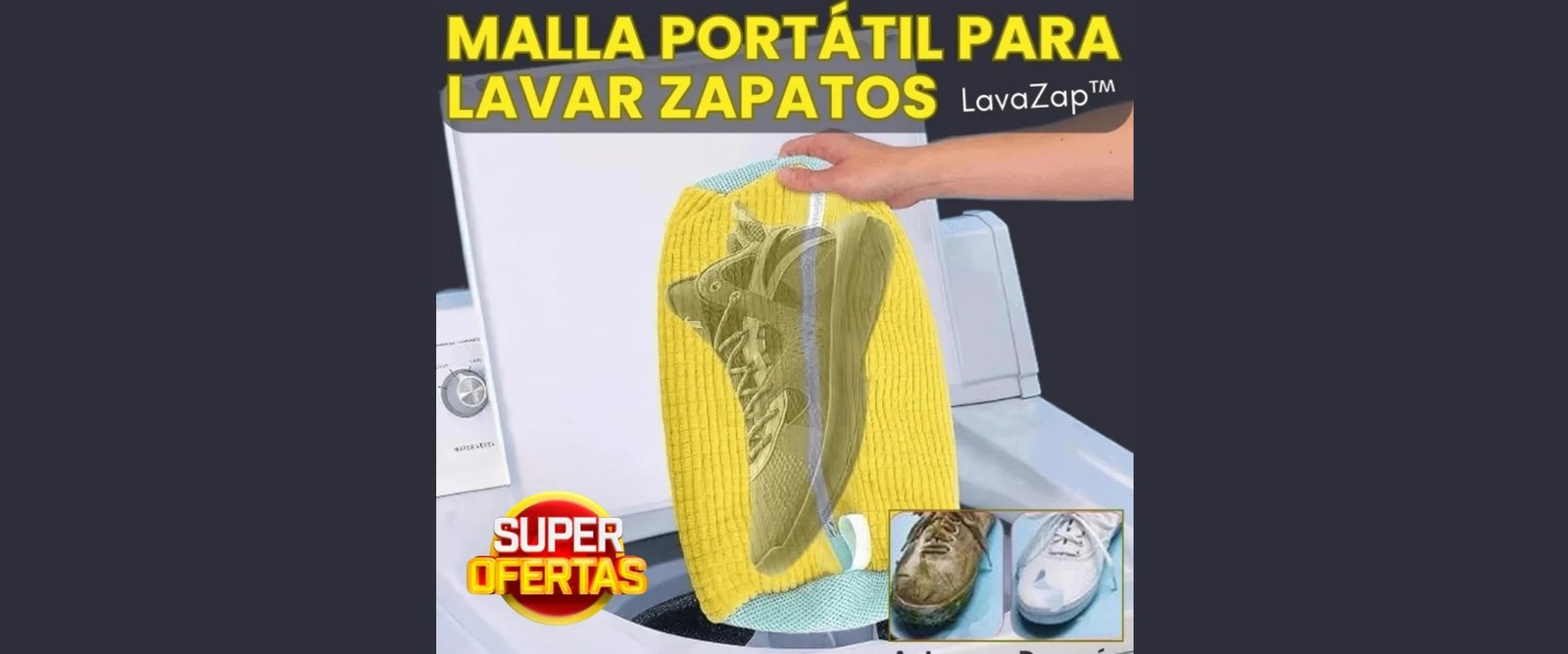 Malla Portátil<br>lava zapatos